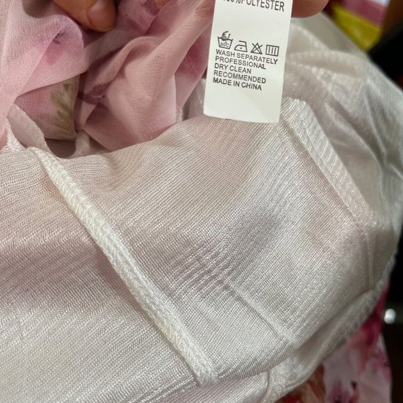 Women Bohemian Romper Large L Pink-Floral Off The Shoulder Lined Ruffle Layered - Picture 11 of 13